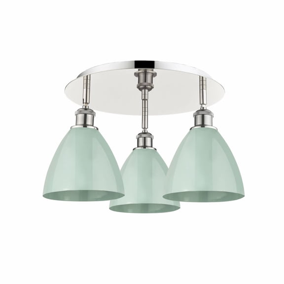 Innovations Lighting - Ballston Dome - 3 Light Flush Mount In Industrial
