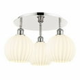 thumbnail image 1 of Innovations Lighting - White Venetian - 3 Light Flush Mount In Modern Style-11, 1 of 7