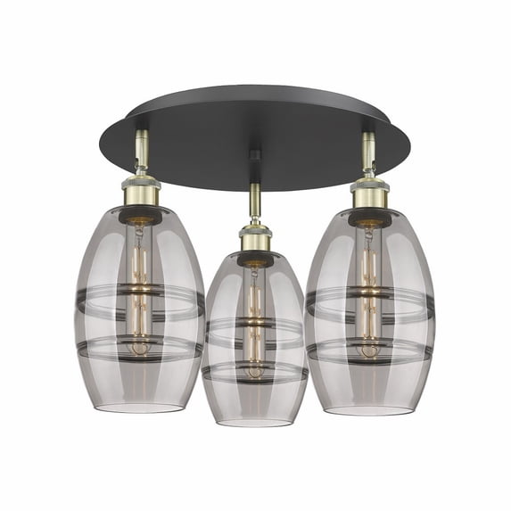 Innovations Lighting - Vaz - 3 Light Flush Mount In Industrial Style-9.13 Inches