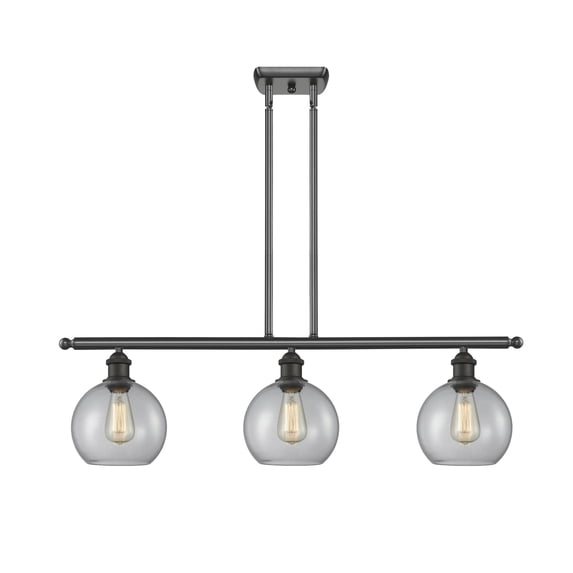 Innovations Lighting 516-3I Athens Athens 3 Light 36" Wide Linear Chandelier - Bronze