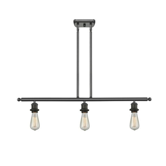 Innovations Lighting 516-3I Bare Bulb Bare Bulb 3 Light 36" Wide Linear Chandelier -