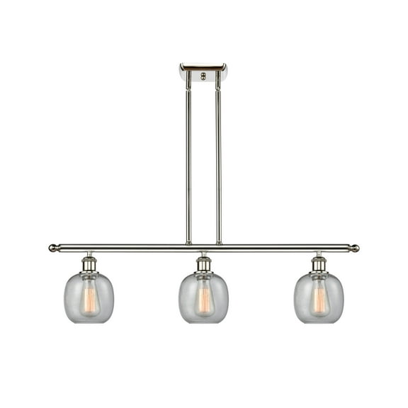 Innovations Lighting 516-3I Belfast Belfast 3 Light 36" Wide Linear Chandelier - Nickel