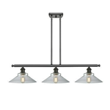 Innovations Lighting 516-3I Disc Disc 3 Light 36" Wide Linear Chandelier - Bronze