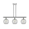 thumbnail image 1 of 516-3I-PC-G122-8RW Innovations Lighting Farmhouse Rope - 3 Light Island In Industrial Style-11 Inches Tall and 36 Inches Wide-Polished Chrome, 1 of 2