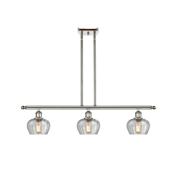 Innovations Lighting 516-3I-PN-G92 Fenton 3 Light 36" Wide Linear Chandelier - Nickel