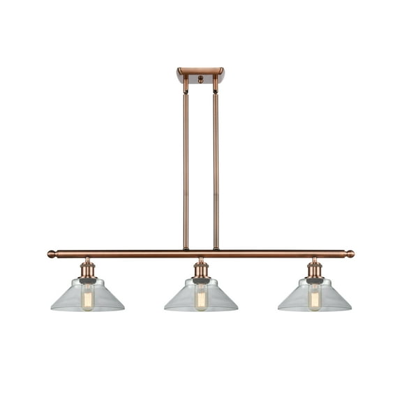 Innovations Lighting 516-3I Orwell Orwell 3 Light 36" Wide Linear Chandelier - Copper