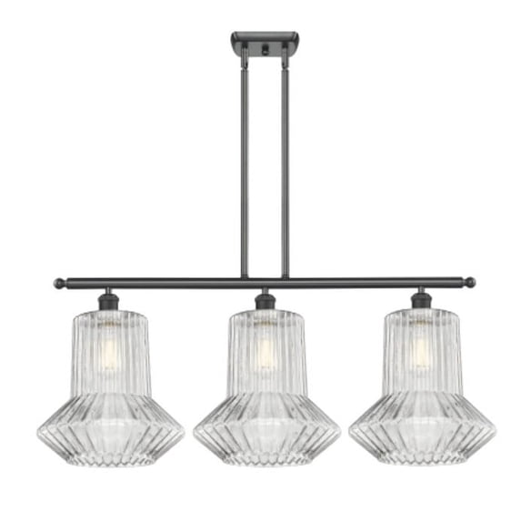 Innovations Lighting 516-3I-BK-G212 Springwater 3 Light 36" Wide Linear Chandelier - Black