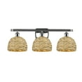 thumbnail image 1 of Innovations Lighting 516-3W-PC-RBD-8-NAT Woven Rattan 3 Light 28" Wide Vanity Light -, 1 of 7
