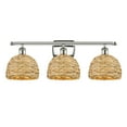 thumbnail image 1 of Innovations Lighting 516-3W-12-28 Woven Rattan Vanity Woven Rattan 3 Light 28" Wide Vanity, 1 of 7