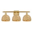 thumbnail image 1 of Innovations Lighting 516-3W-12-28 Woven Rattan Vanity Woven Rattan 3 Light 28" Wide Vanity, 1 of 7