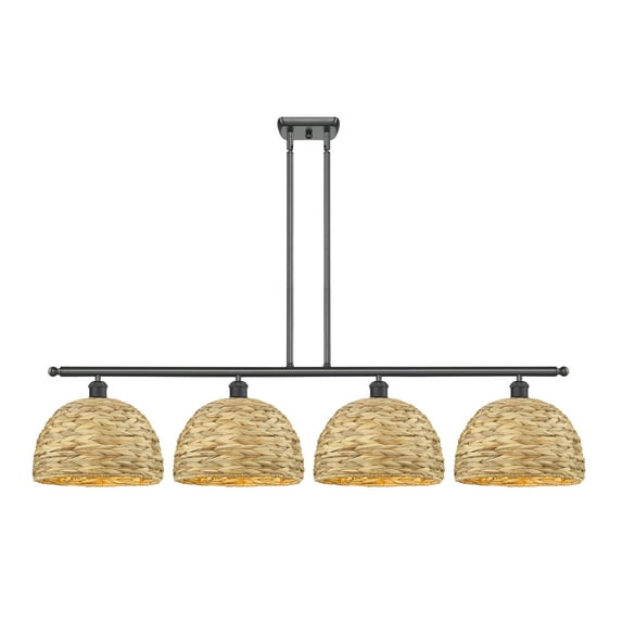 Innovations Lighting 516-4I-12-50 Woven Rattan Linear Woven Rattan 4 Light 50" Wide Linear
