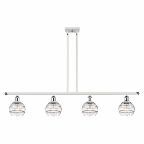 Innovations Lighting 516-4I-WPC-G556-6CL Rochester 4 Light 48" Wide Linear Pendant - White