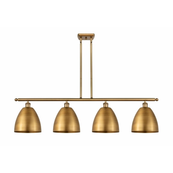 Innovations Lighting 516-4I-BB-MBD-9-BB-LED Ballston Dome - 4 Light Island In Industrial Style-12.38 Inches Tall and 48 Inches Wide Brushed Brass LED Brushed Brass Finish