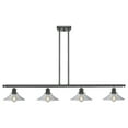 thumbnail image 1 of Innovations Lighting 516-4I-OB-G132 Disc 4 Light 48" Wide Linear Chandelier - Bronze, 1 of 2