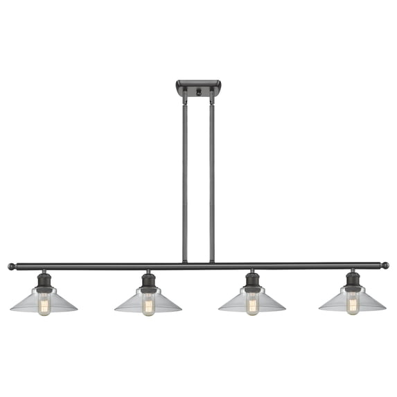Innovations Lighting 516-4I-OB-G132 Disc 4 Light 48" Wide Linear Chandelier - Bronze