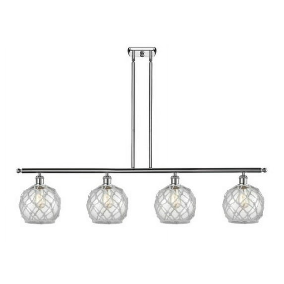 Innovations Lighting 516-4I-PC-G122-8RW Farmhouse Rope 4 Light 48" Wide Linear Chandelier