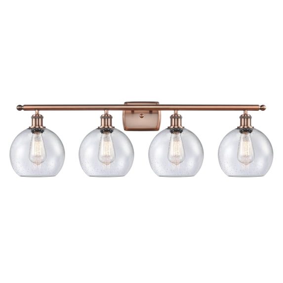 Innovations Lighting 516-4W-AC-G124-8 Athens 4 Light 36" Wide Vanity Light - Copper