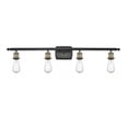 thumbnail image 1 of Innovations Lighting 516-4W-BAB Bare Bulb 4 Light 36" Wide Bathroom Vanity Light - Black, 1 of 1