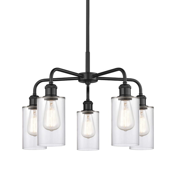 Innovations Lighting 516-5CR-BK-G802 Clymer 5 Light 22" Wide Chandelier - Black