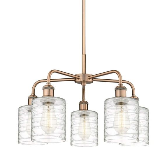 Innovations Lighting 516-5Cr-15-23 Cobbleskill Chandelier Cobbleskill 5 Light 23" Wide