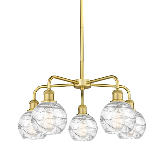 Innovations Lighting 516-5CR-SG-G1213-6 Athens Deco Swirl 5 Light 24" Wide Chandelier -