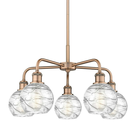 Innovations Lighting 516-5Cr-15-24 Athens Deco Swirl Chandelier Athens Deco Swirl 5 Light