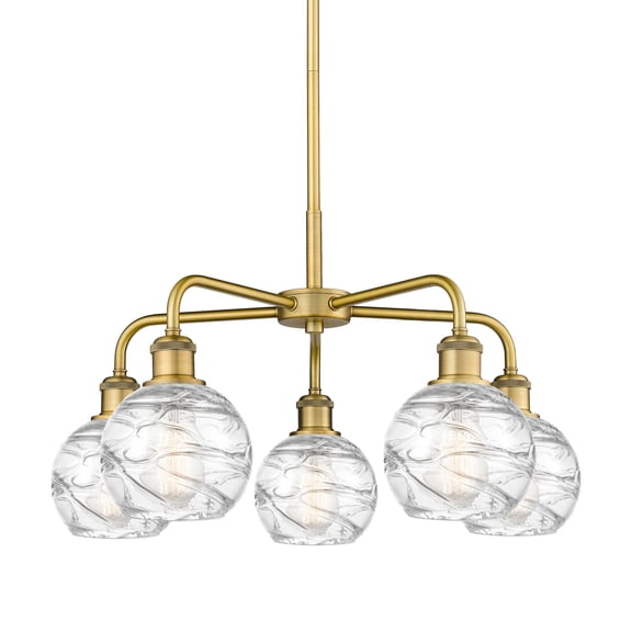 Innovations Lighting 516-5Cr-15-24 Athens Deco Swirl Chandelier Athens Deco Swirl 5 Light