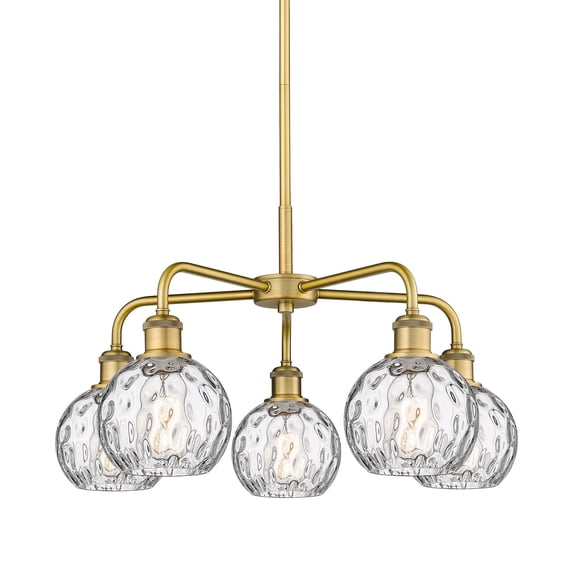 Innovations Lighting 516-5CR-BB-G1215-6 Athens Water Glass 5 Light 24" Wide Chandelier -