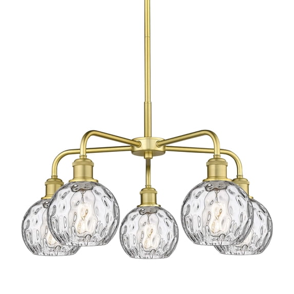 Innovations Lighting 516-5CR-SG-G1215-6 Athens Water Glass 5 Light 24" Wide Chandelier -