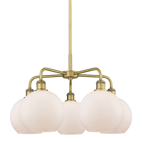 Innovations Lighting 516-5CR-BB-G121-8 Athens 5 Light 26" Wide Chandelier - White