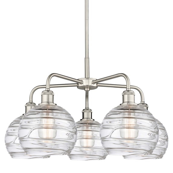 Innovations Lighting 516-5Cr-16-26 Athens Deco Swirl Chandelier Athens Deco Swirl 5 Light