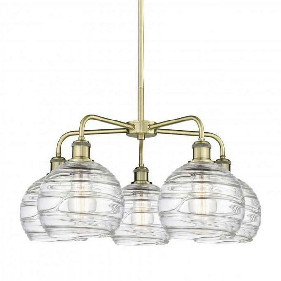 Innovations Lighting 516-5Cr-16-26 Athens Deco Swirl Chandelier Athens Deco Swirl 5 Light