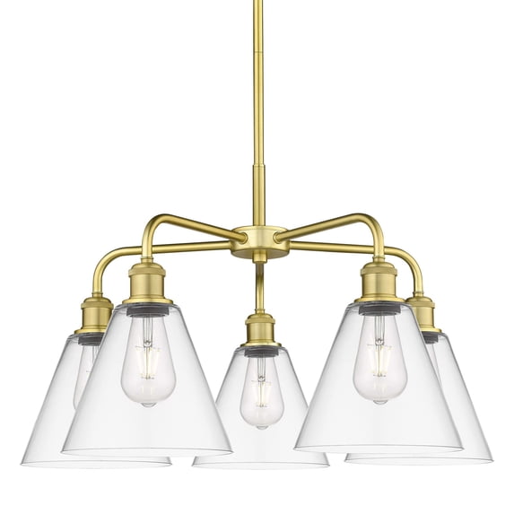 Innovations Lighting 516-5CR-SG-GBC-82 Berkshire 5 Light 26" Wide Chandelier - Gold