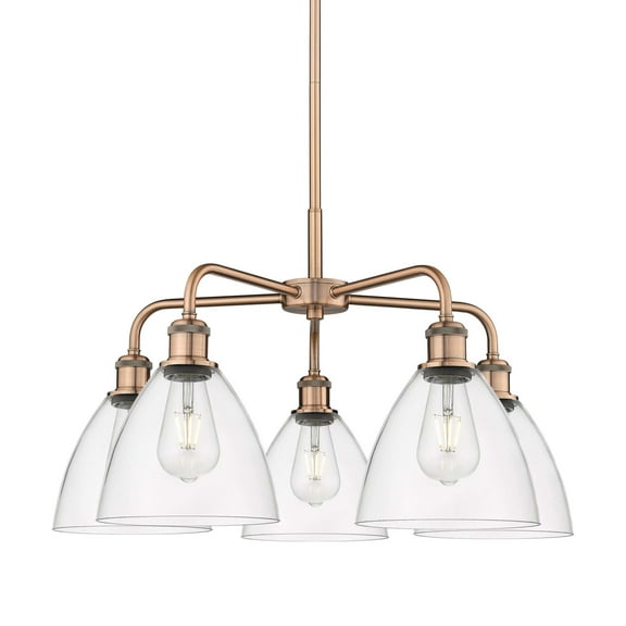 Innovations Lighting 516-5Cr-16-26 Bristol Glass Chandelier Bristol Glass 5 Light 26" Wide