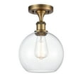 thumbnail image 1 of Innovations Lighting 516 Athens Athens 8" Wide Semi-Flush Ceiling Fixture - Brass, 1 of 1