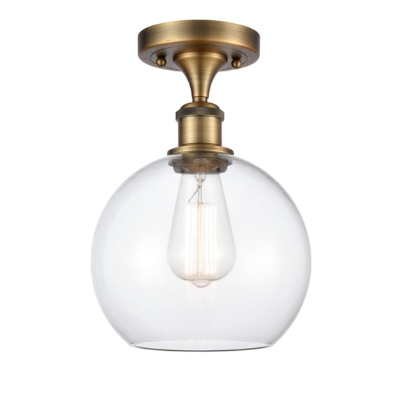 Innovations Lighting 516 Athens Athens 8" Wide Semi-Flush Ceiling Fixture - Brass
