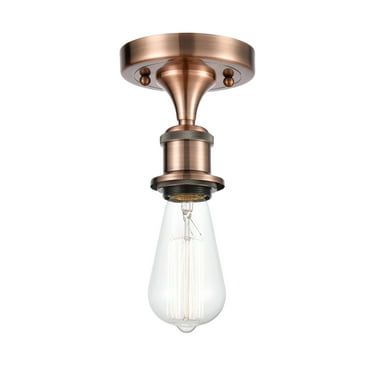 Innovations Lighting 516 Bare Bulb Bare Bulb 5" Wide Semi-Flush Ceiling Fixture - Copper