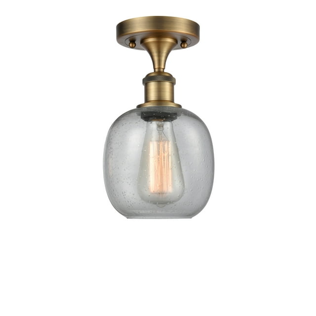 Innovations Lighting 516 Belfast Belfast 6" Wide Semi-Flush Ceiling Fixture - Brass