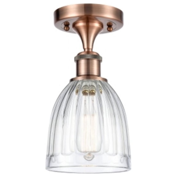 Innovations Lighting 516 Brookfield Brookfield 6" Wide Semi-Flush Ceiling Fixture - Copper