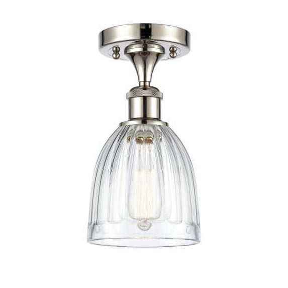 Innovations Lighting 516-1C-PN-G442 Brookfield 6" Wide Semi-Flush Ceiling Fixture - Nickel