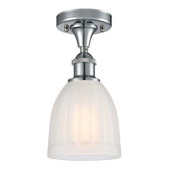 Innovations Lighting 516-1C-PC-G441 Brookfield 6" Wide Semi-Flush Ceiling Fixture - White