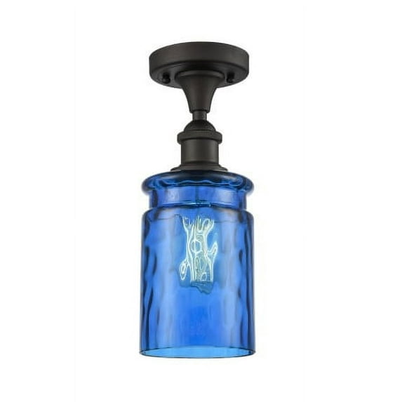 Innovations Lighting 516 Candor Candor 5" Wide Semi-Flush Ceiling Fixture - Oil Rubbed