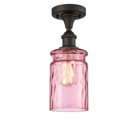 Innovations Lighting 516 Candor Candor 5" Wide Semi-Flush Ceiling Fixture - Oil Rubbed