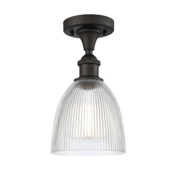 Innovations Lighting 516-1C-OB-G382 Castile 6" Wide Semi-Flush Ceiling Fixture - Bronze