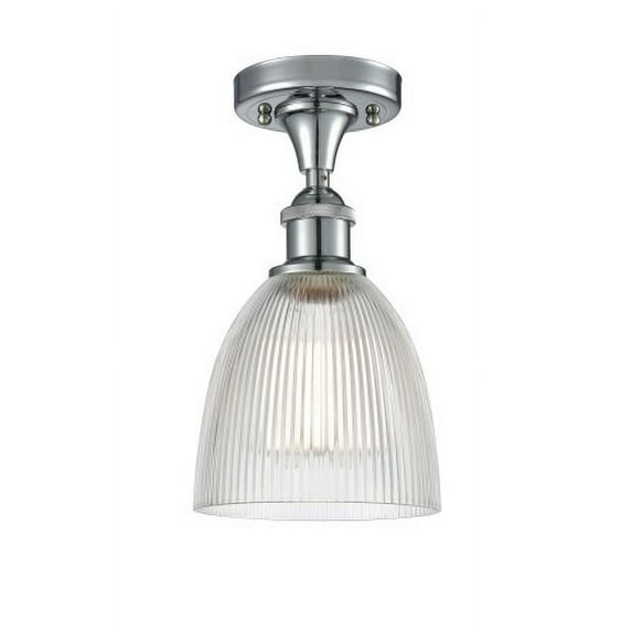 Innovations Lighting 516-1C-PC-G382 Castile 6" Wide Semi-Flush Ceiling Fixture - Chrome