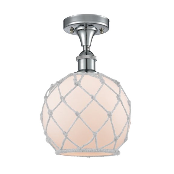 Innovations Lighting 516 Farmhouse Rope Farmhouse Rope 8" Wide Semi-Flush Ceiling Fixture