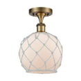 thumbnail image 1 of Innovations Lighting 516 Farmhouse Rope Farmhouse Rope 8" Wide Semi-Flush Ceiling Fixture, 1 of 2