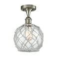 thumbnail image 1 of Innovations Lighting 516-1C-SN-G122-8RW Farmhouse Rope 8" Wide Semi-Flush Ceiling Fixture, 1 of 2