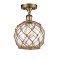 thumbnail image 1 of Innovations Lighting 516-1C-BB-G122-8RB Farmhouse Rope 8" Wide Semi-Flush Ceiling Fixture, 1 of 2