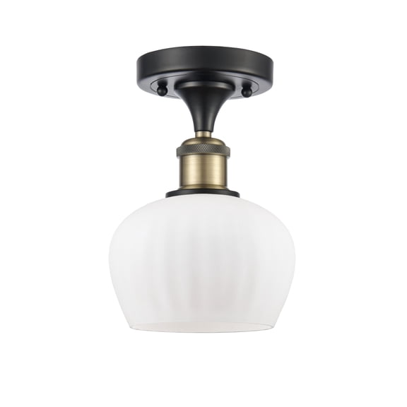 Innovations Lighting 516-1C-BAB-G91 Fenton 7" Wide Semi-Flush Ceiling Fixture - MultiColor